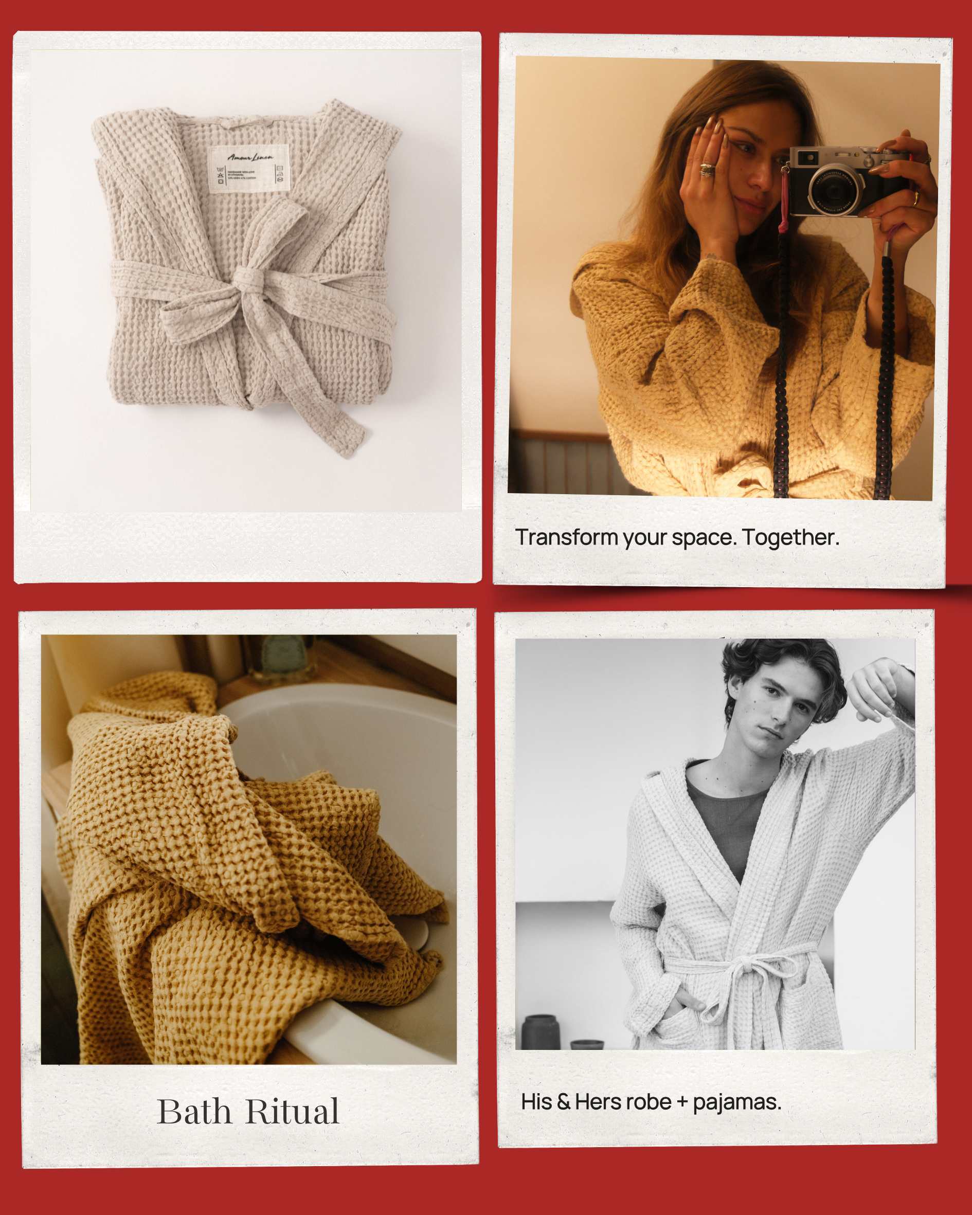 Peignoir gaufré pour femme