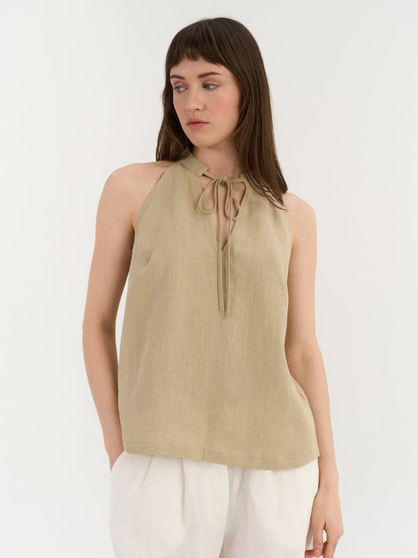 Amora Tie-Neck Top