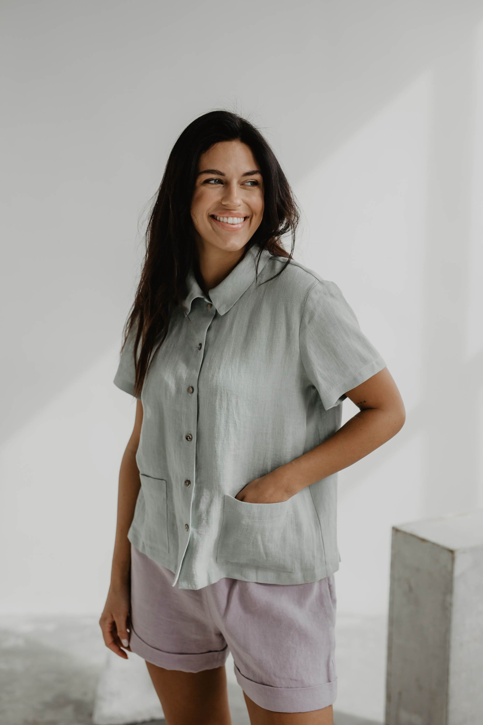 AmourLinen Linen shirt Linen summer shirt SCARLETT Linen summer shirt SCARLETT | AmourLinen | Linen Clothing
