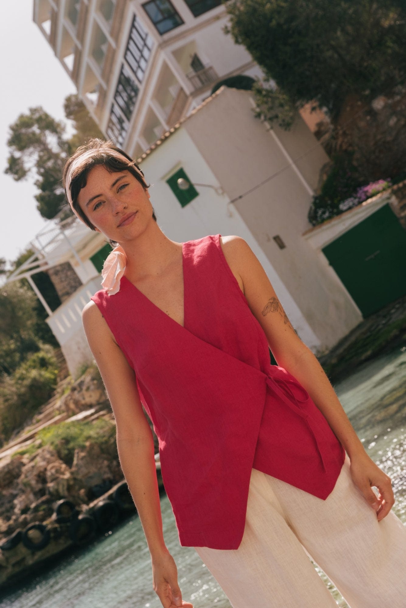 AmourLinen Linen dress Blanca sleeveless linen top Blanca sleeveless linen top