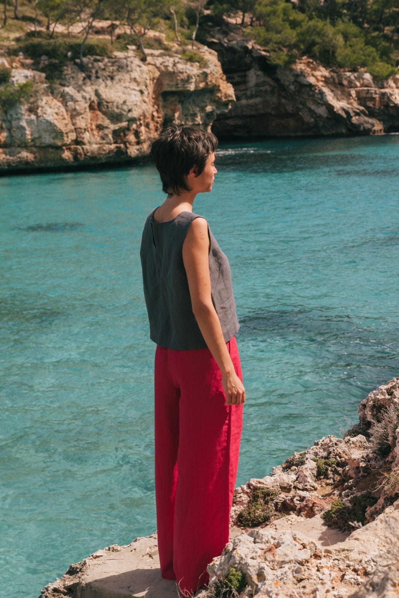 AmourLinen Linen dress Lydia classic linen pants Lydia classic linen pants