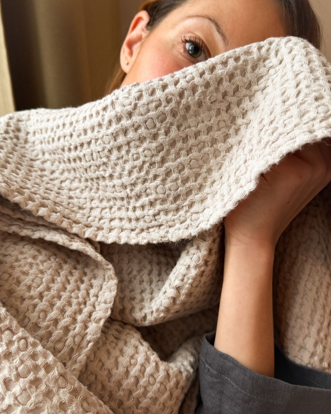 Peignoir gaufré pour femme