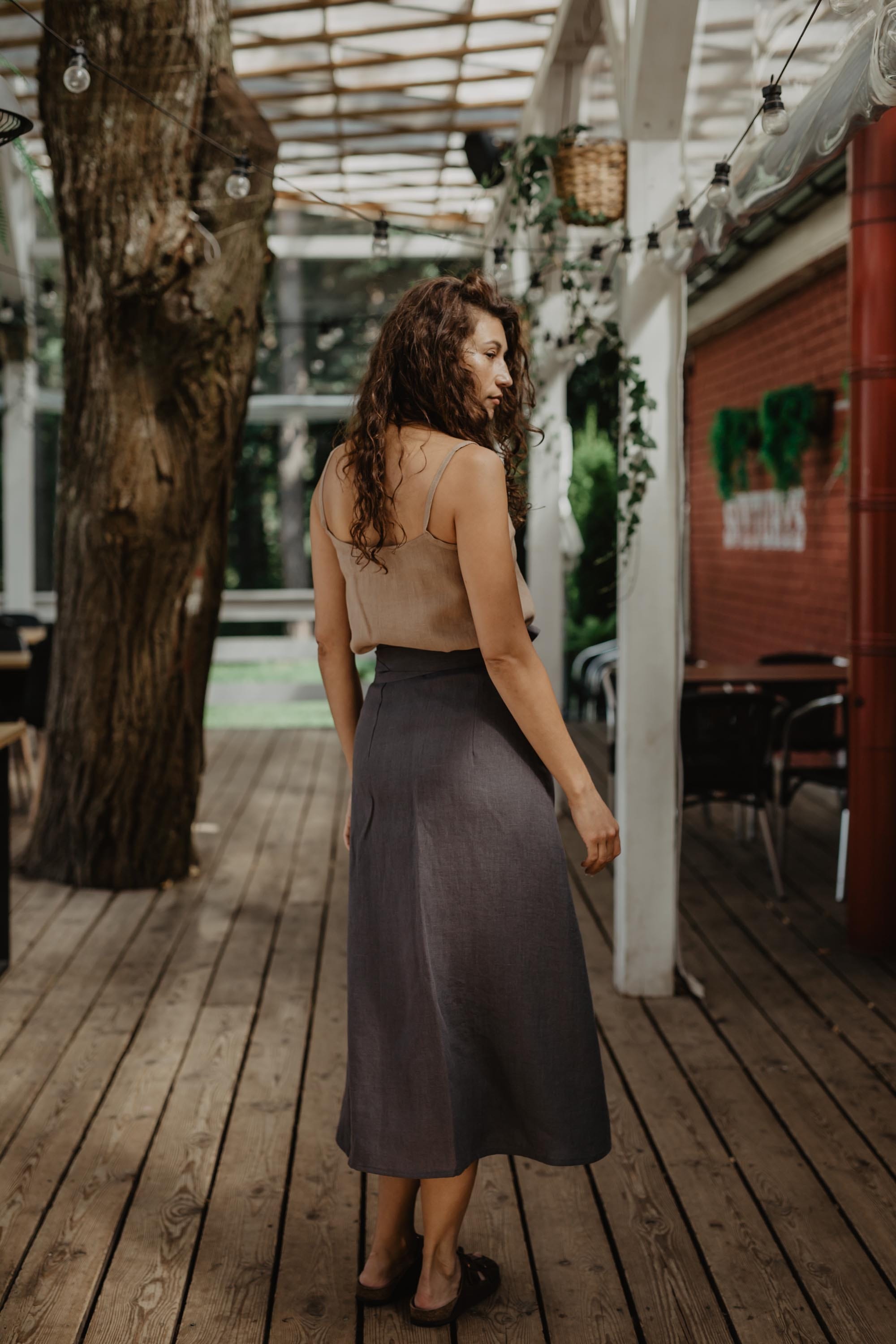 AmourLinen Linen skirt Linen wrap skirt IRIS Linen wrap skirt IRIS | AmourLinen | Linen Clothing