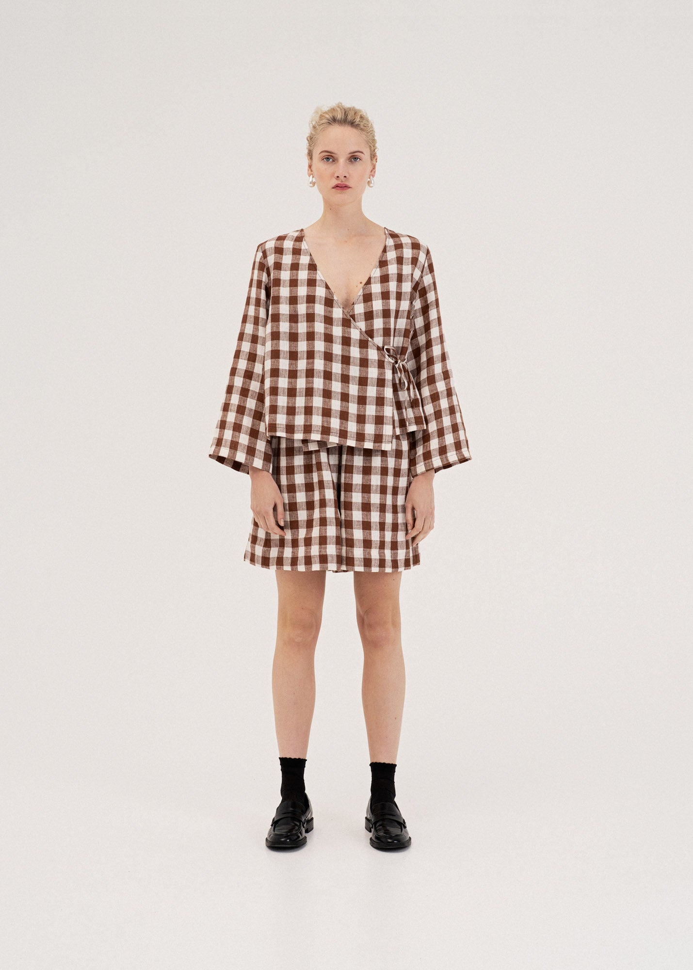 AmourLinen Linen top Adele wrap linen top Adele wrap linen top