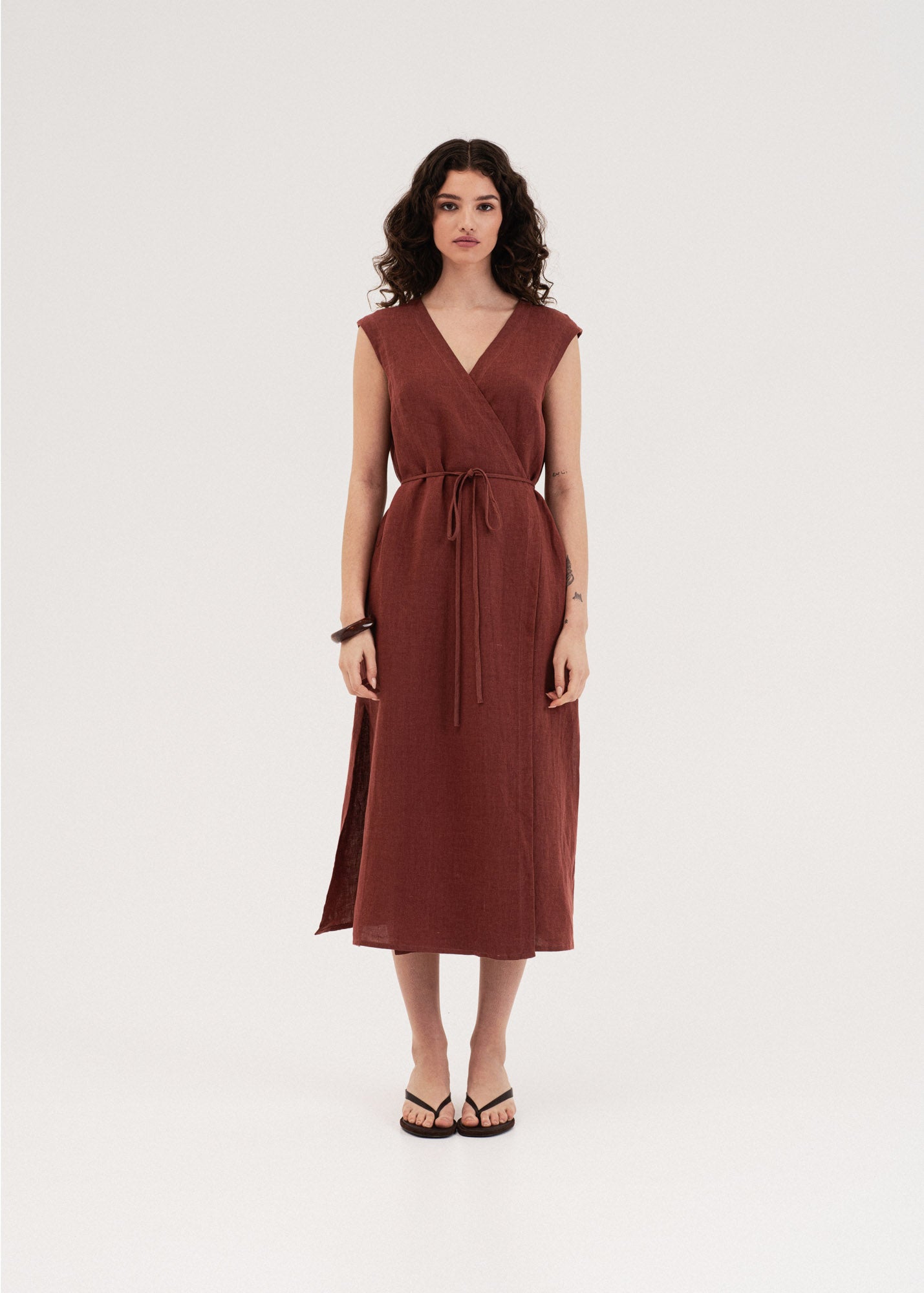 AmourLinen Linen dress Aurora mid-length linen dress Aurora mid-length linen dress