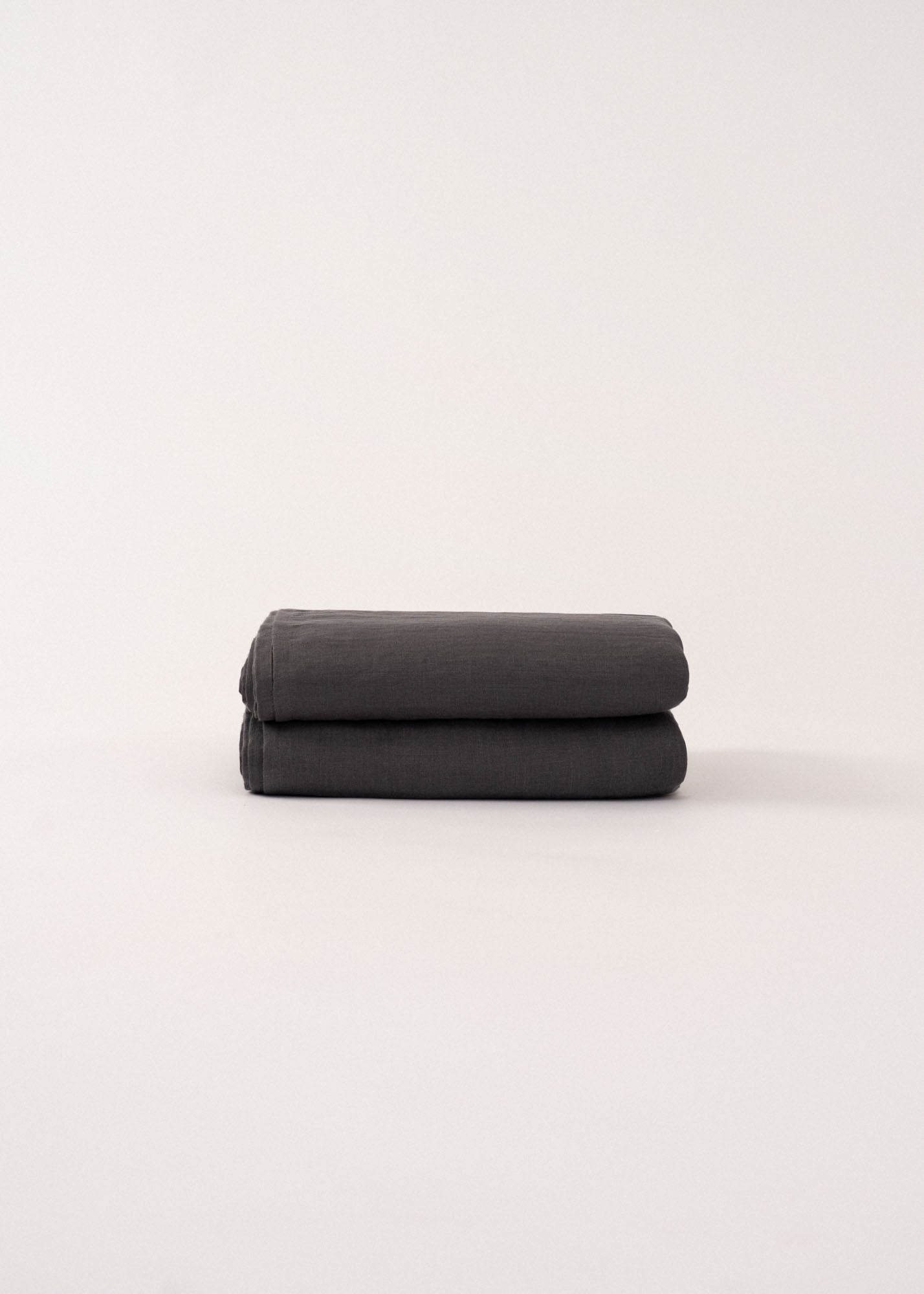AmourLinen Linen flat sheet Linen flat sheet in Charcoal Linen falt sheet in Charcoal