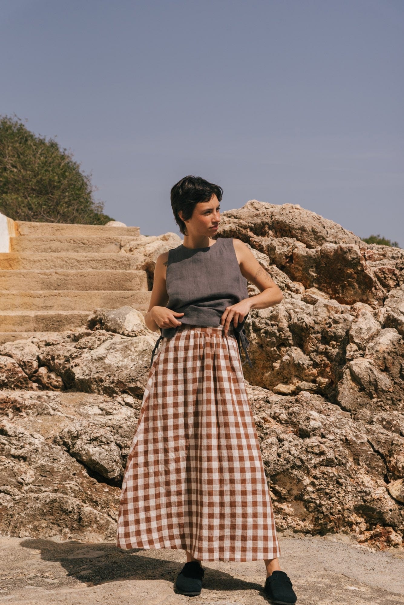 AmourLinen Linen dress Mona long linen skirt Mona long linen skirt