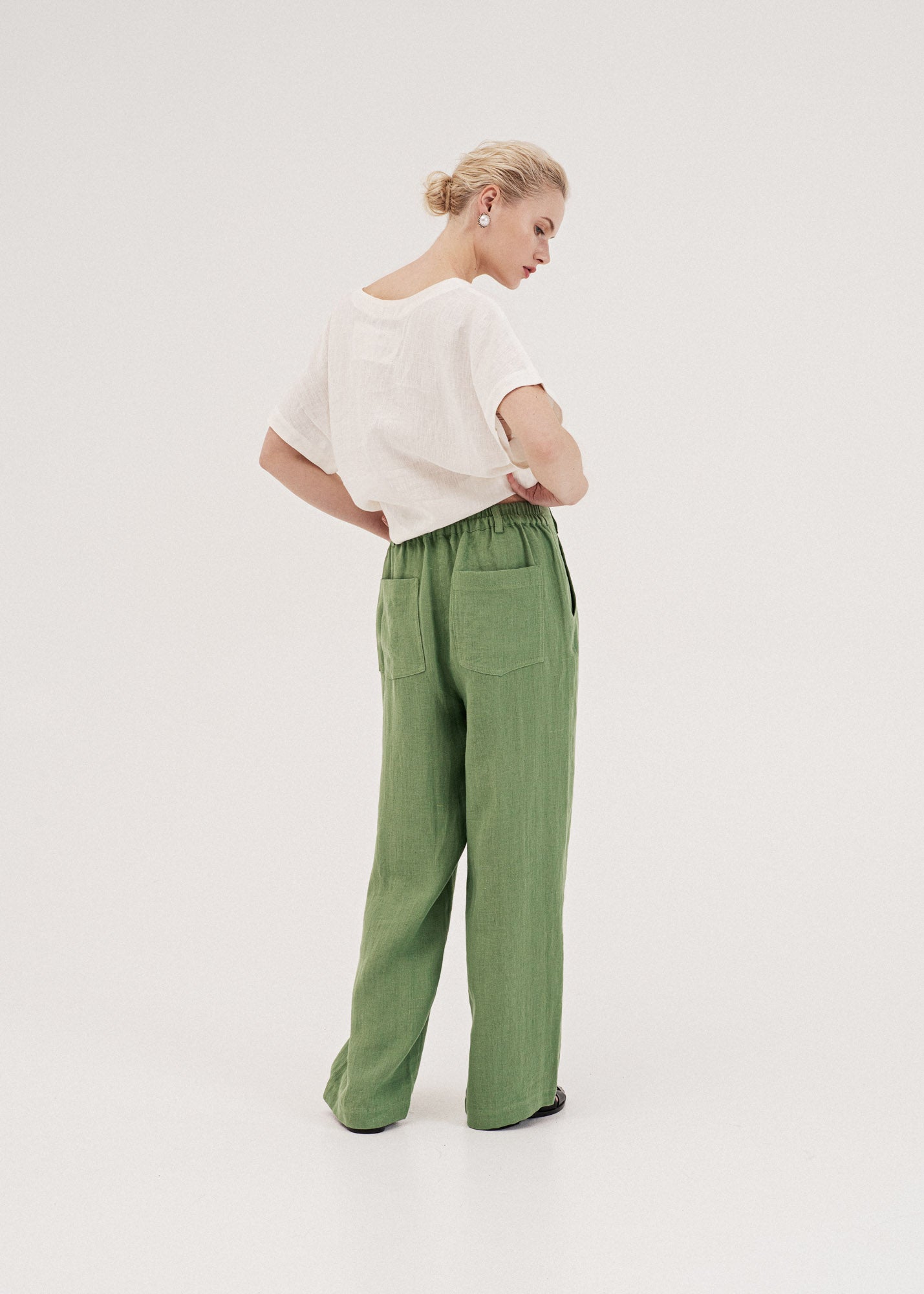 AmourLinen Linen dress Barbora straight linen pants Barbora straight linen pants