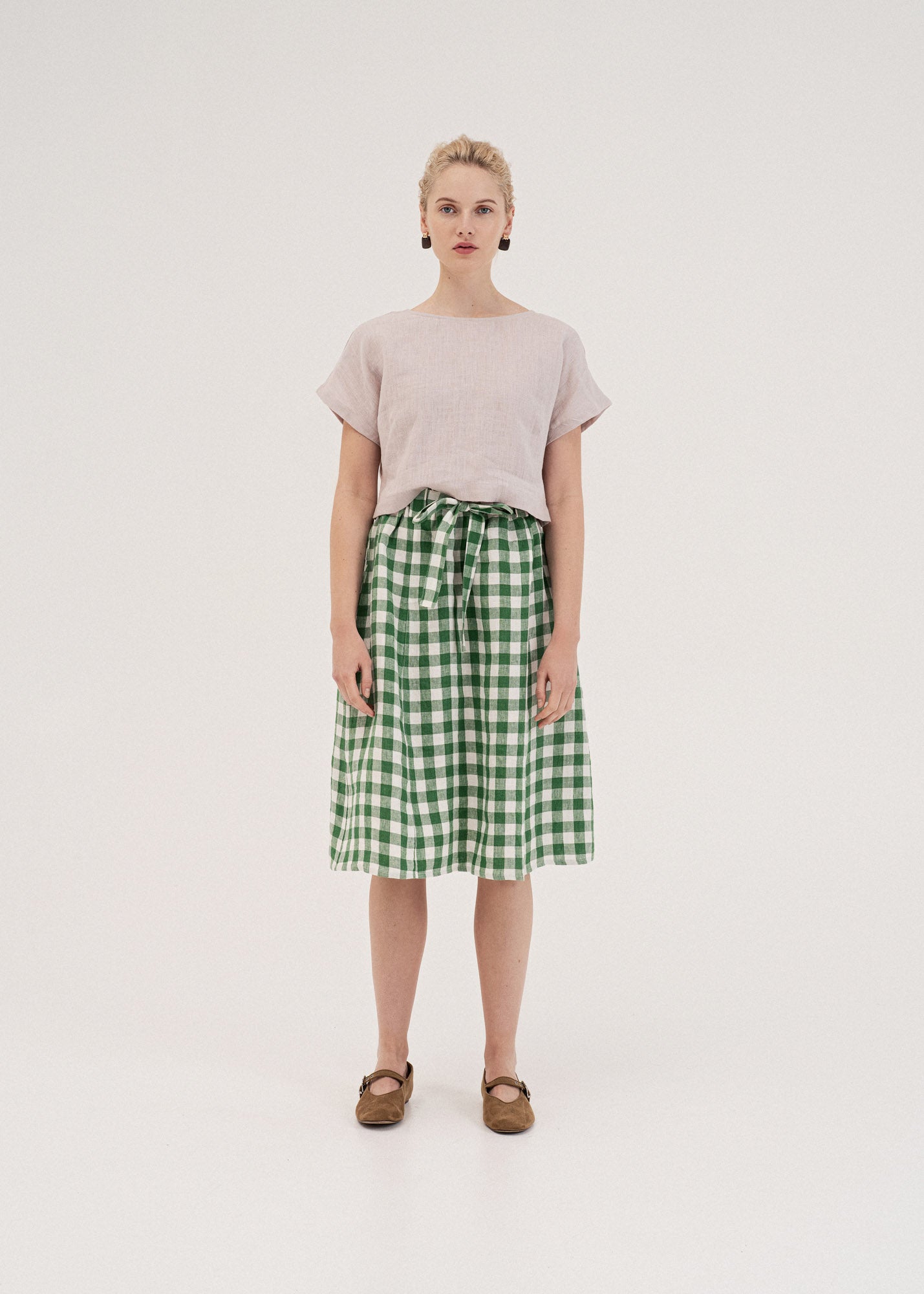 AmourLinen Linen skirt Bergen mid-length linen skirt Linen Skirt BERGEN | AmourLinen | Linen Clothing