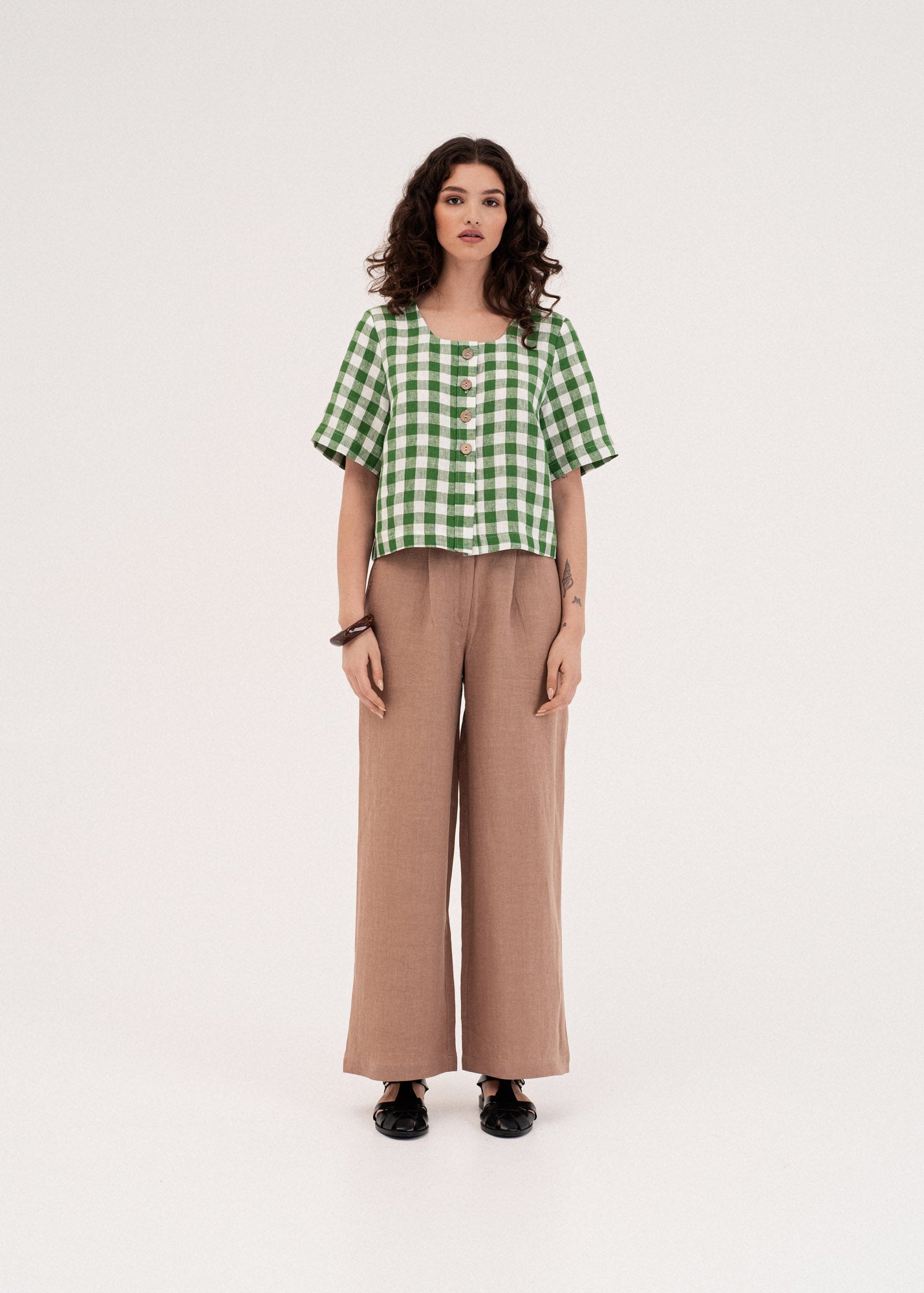 AmourLinen Linen dress Lydia classic linen pants Lydia classic linen pants