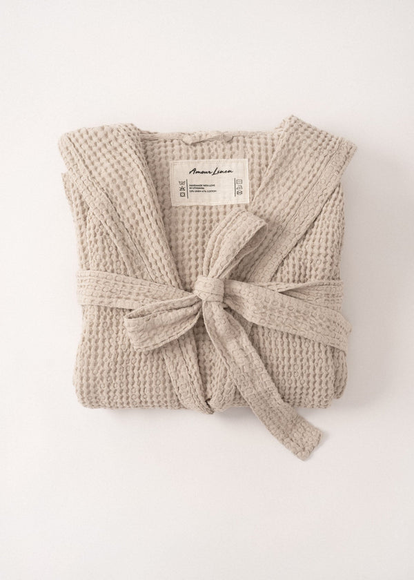 Peignoir en maille gaufrée 